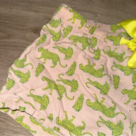 Old Navy Pink & Green Cheetah Pajama Shorts - Picture 4 of 7